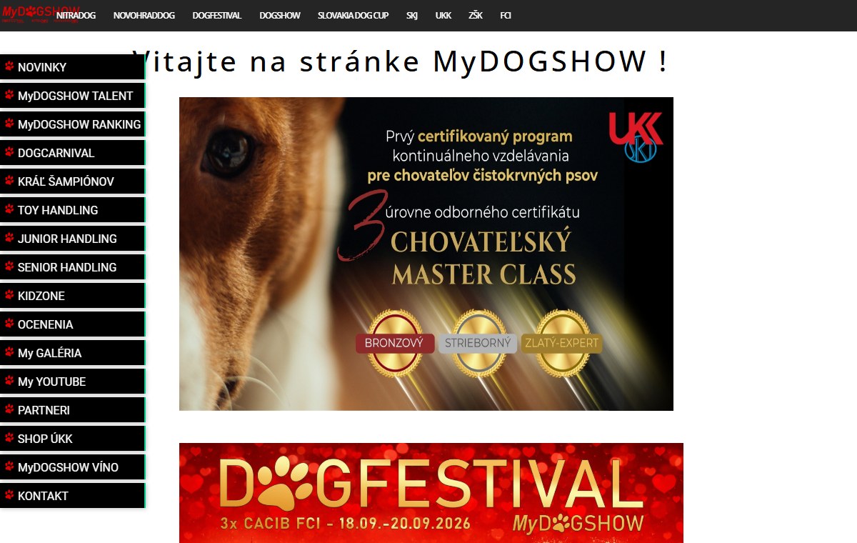 Náhľad projektu MyDOGSHOW